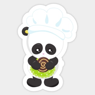 Cooking Panda, Baking Panda, Panda With Cookie Sticker